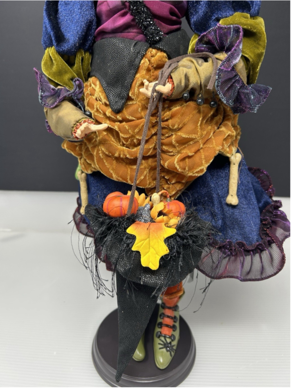 Whimsical Witch Table Top Decoration 22” Tall Halloween Fall Spiders Bones Fun - Picture 16 of 16